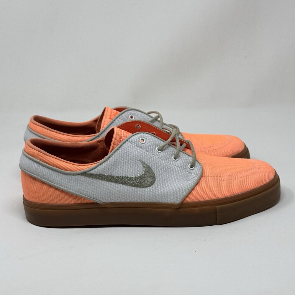 Nike SB Zoom Stefan Janoski Shoes Mens 11.5 Orange Gray Skate Grunge Sneakers